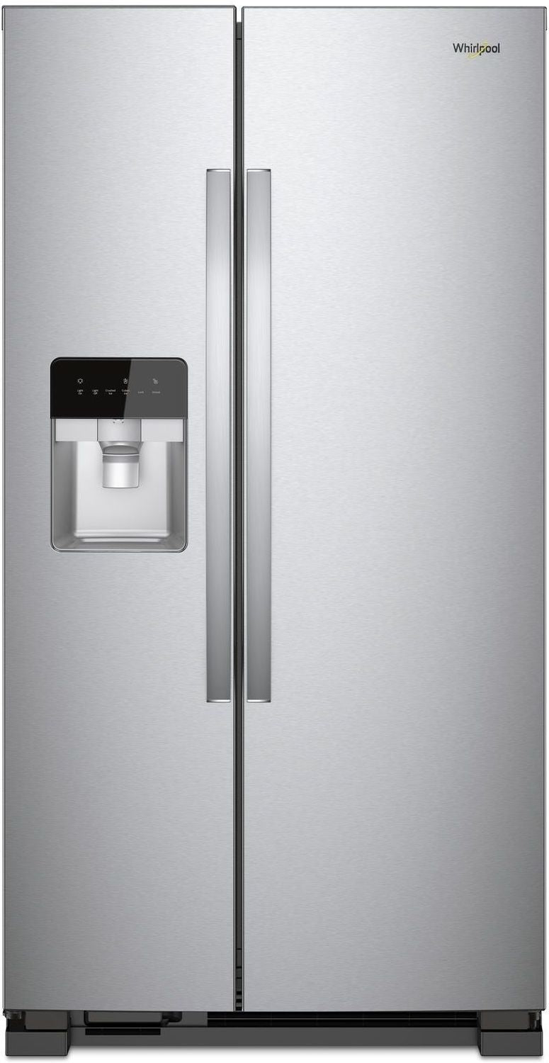 Whirlpool 32.8" 21 Cu. Ft. Monochromatic Stainless Steel Side-by-Side Refrigerator - WRS331SDHM