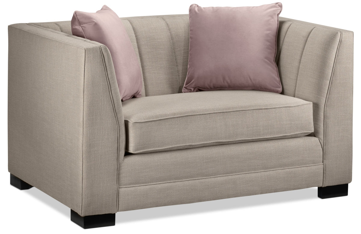 Mika Chair and a Half - Taupe