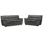 Kelleher Sofa and Loveseat Set - Charcoal