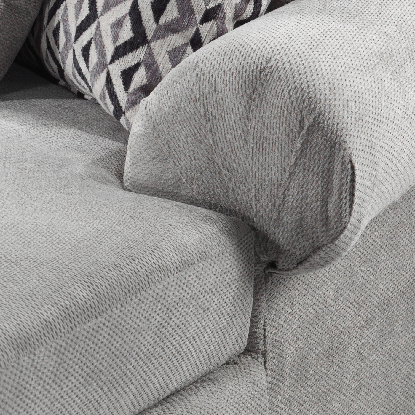 Jupiter 4-Piece Sectional with Right-Facing Chaise - Ash Grey