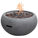 Kyushu Concrete Lava Stone Fire Pit (Modeno) – Propane