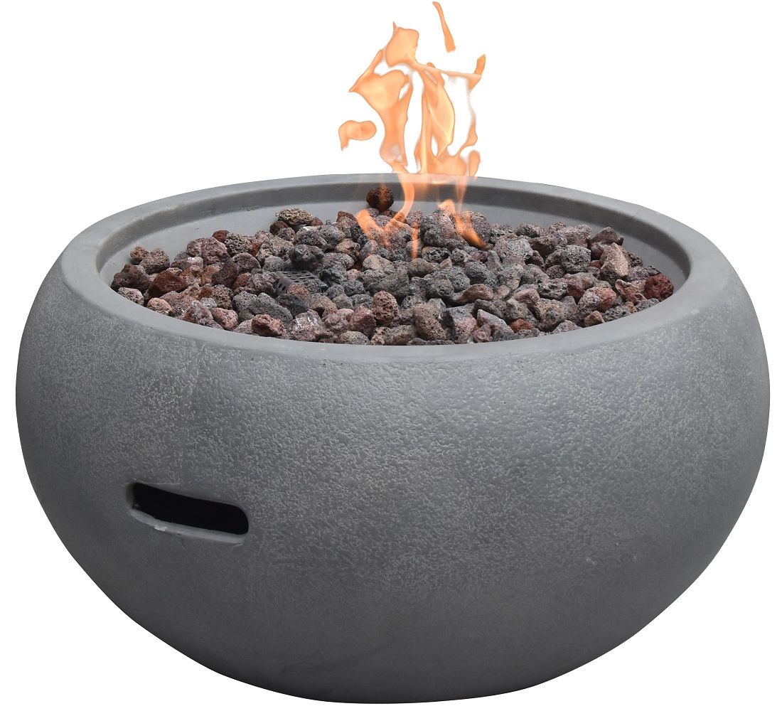 Kyushu Concrete Lava Stone Fire Pit (Modeno) – Propane