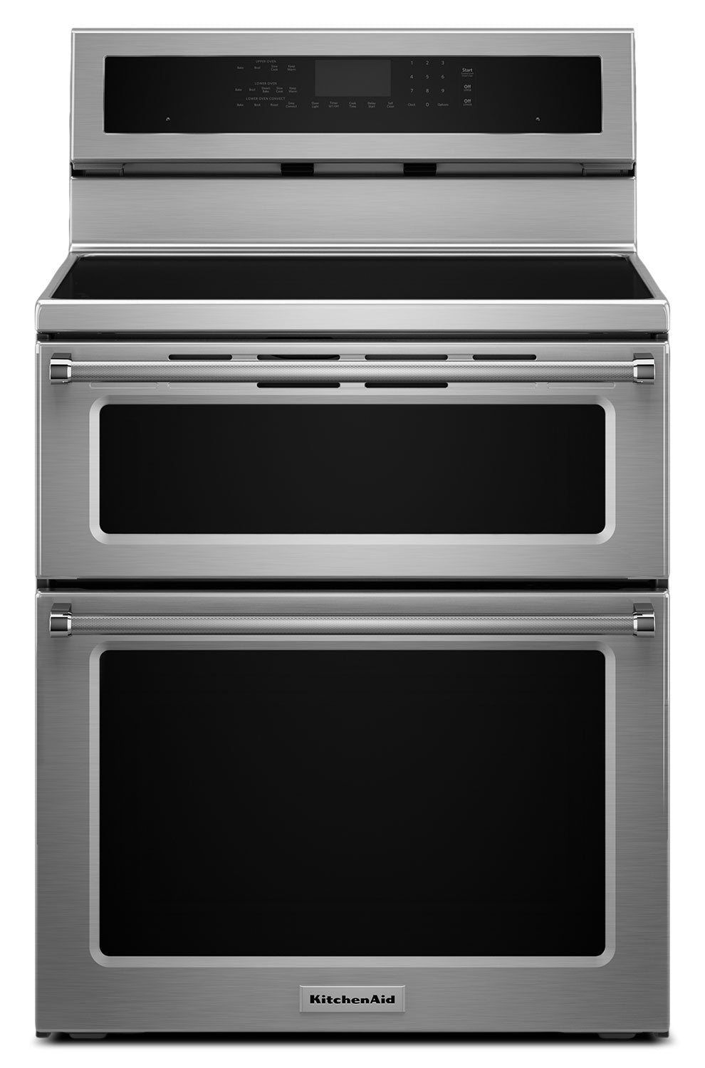 KitchenAid Stainless Steel Freestanding Electric Double Range (6.7 Cu. Ft.) - YKFID500ESS