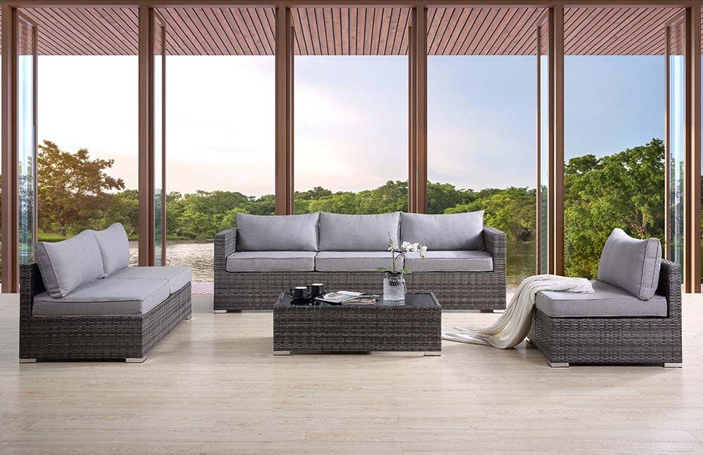 Beausejour 4-Piece Outdoor Conversation Set - Grey