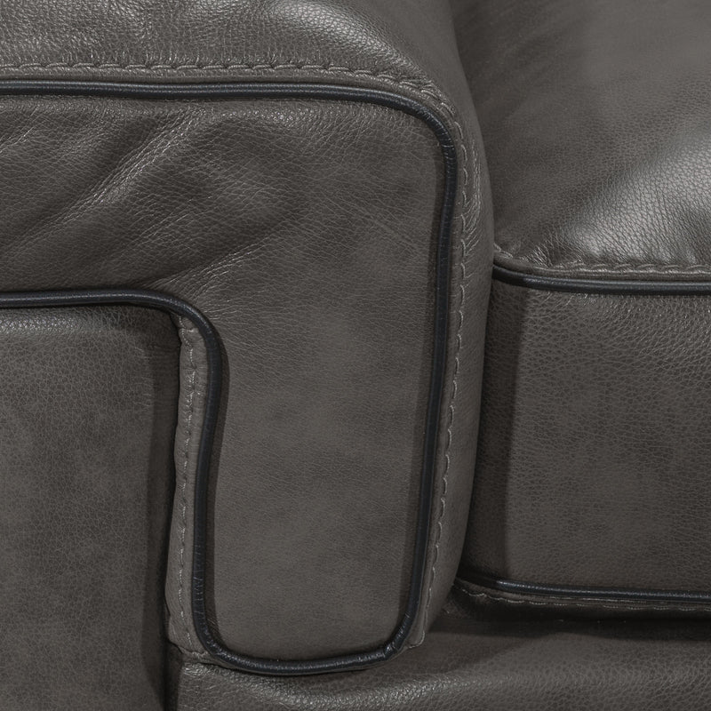 Stampede Leather Loveseat Charcoal Leon's