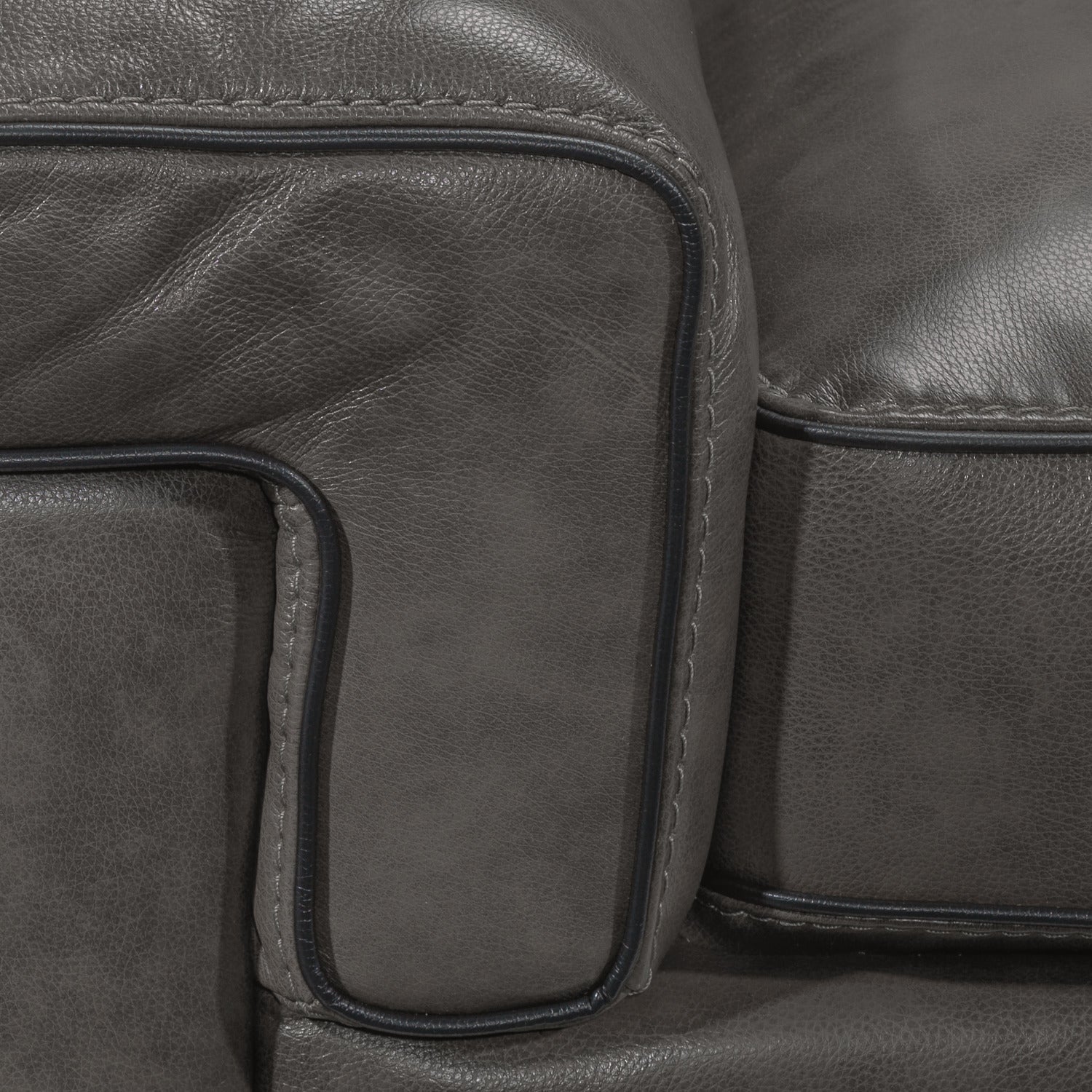 Stampede Leather Sofa - Charcoal