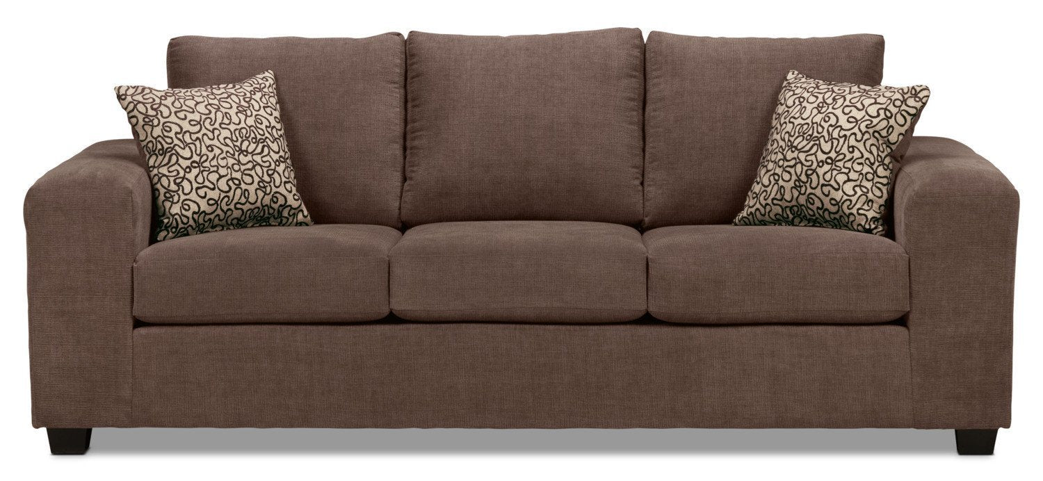 Fava Sofa, Loveseat and Chair Set - Light Brown