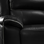 Holton Leather 6-Piece Sectional with Right-Facing Chaise - Black