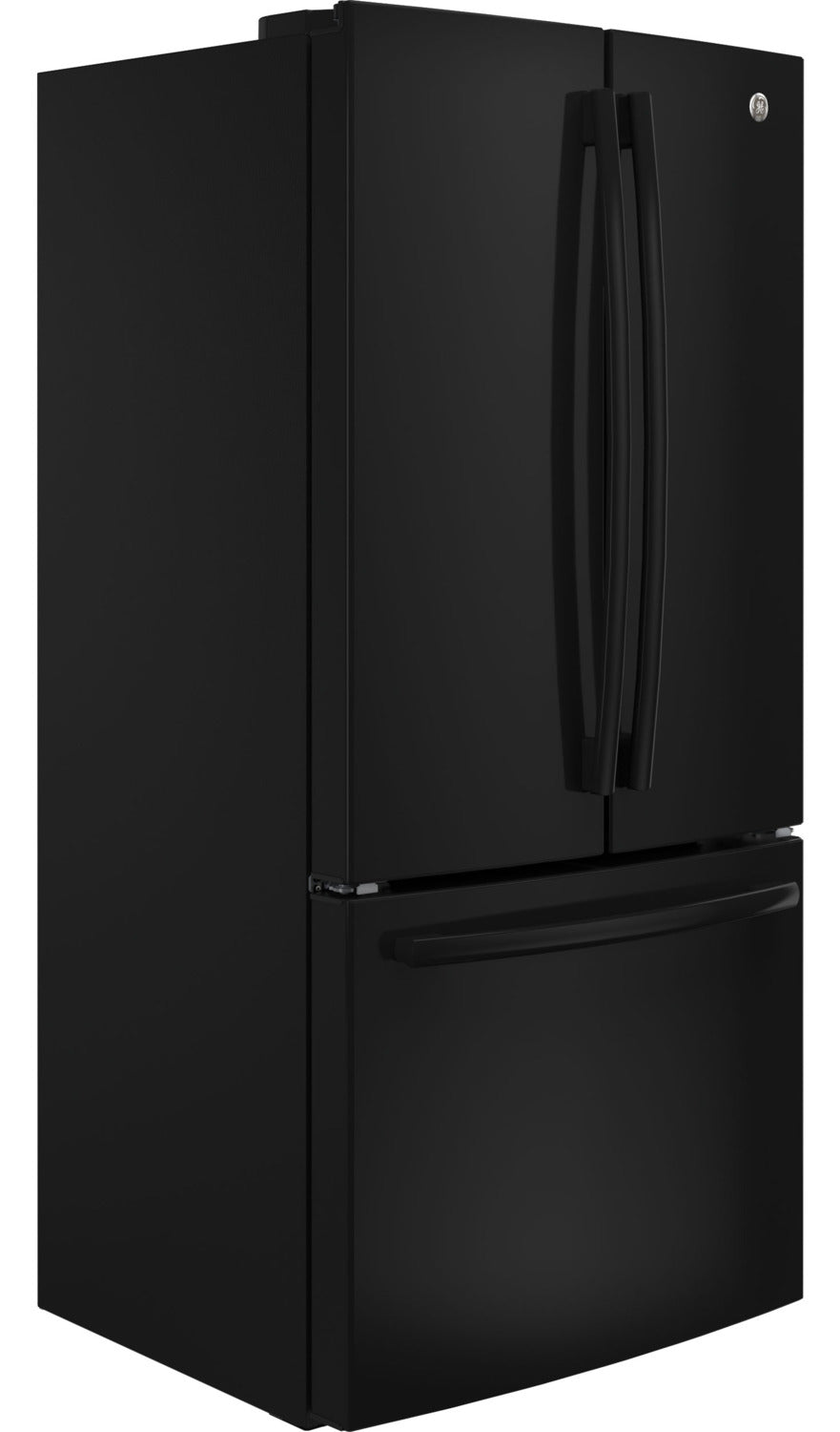 GE 32.75" 18.6 Cu. Ft. Black Counter-Depth French Door Refrigerator - GWE19JGLBB