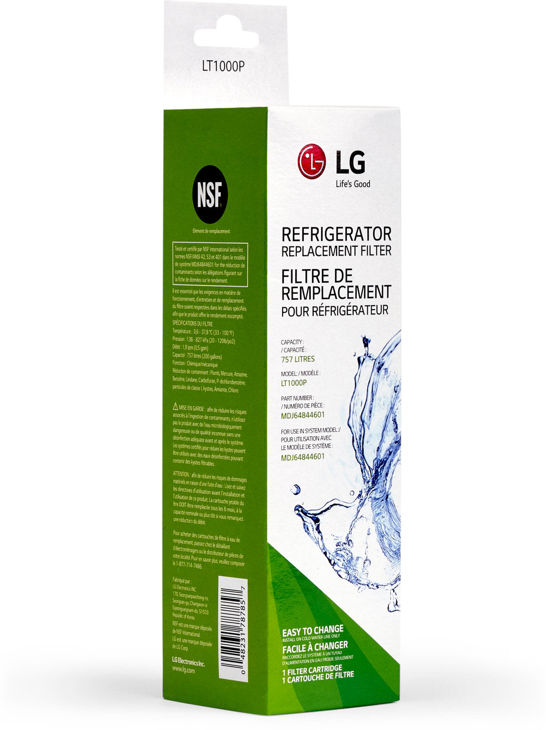 LG Appliances Water Filter - LT1000P