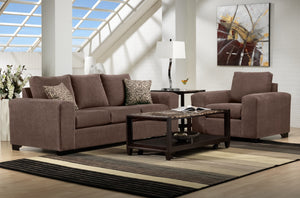 Fava Sofa and Chair Set - Light Brown