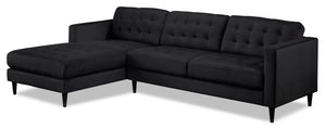 Paragon 2-Piece Sectional with Left-Facing Chaise - Charcoal