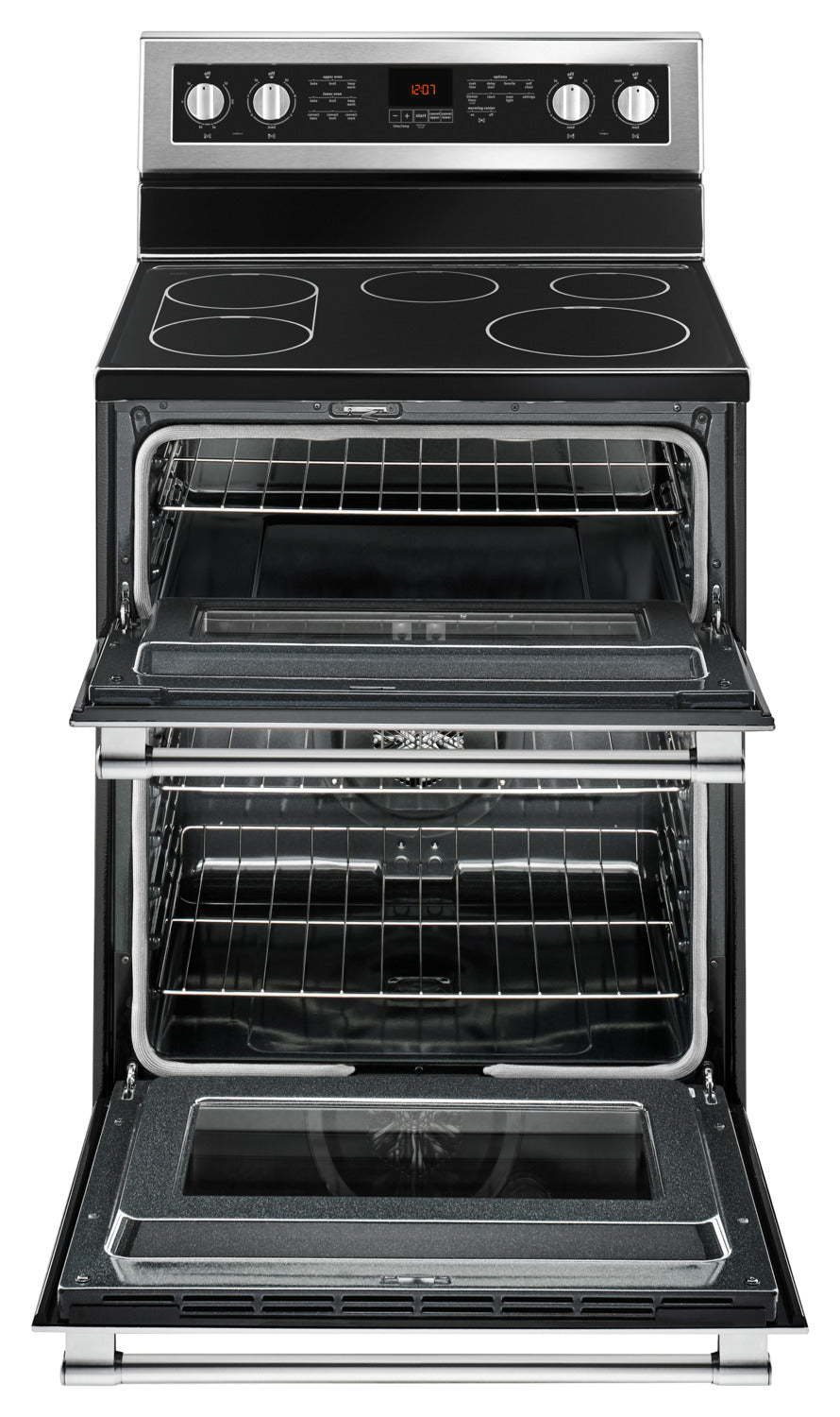 Maytag Stainless Steel Freestanding Electric Double Oven Range (6.7 Cu. Ft.) - YMET8800FZ