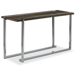 Kieran Sofa Table - Charcoal and Chrome