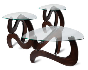 Vivian Coffee Table and Two End Tables - Espresso