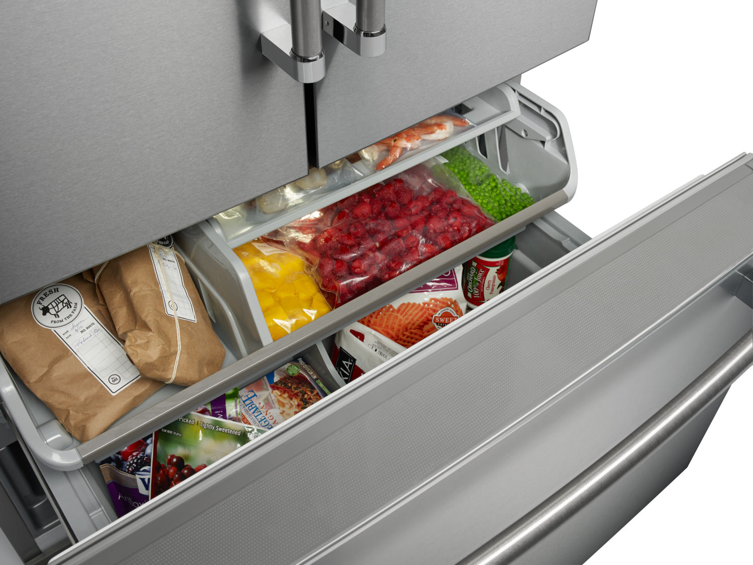 KitchenAid 35.8" 23.8 Cu. Ft. Stainless Steel Counter-Depth French Door Refrigerator - KRFC704FPS