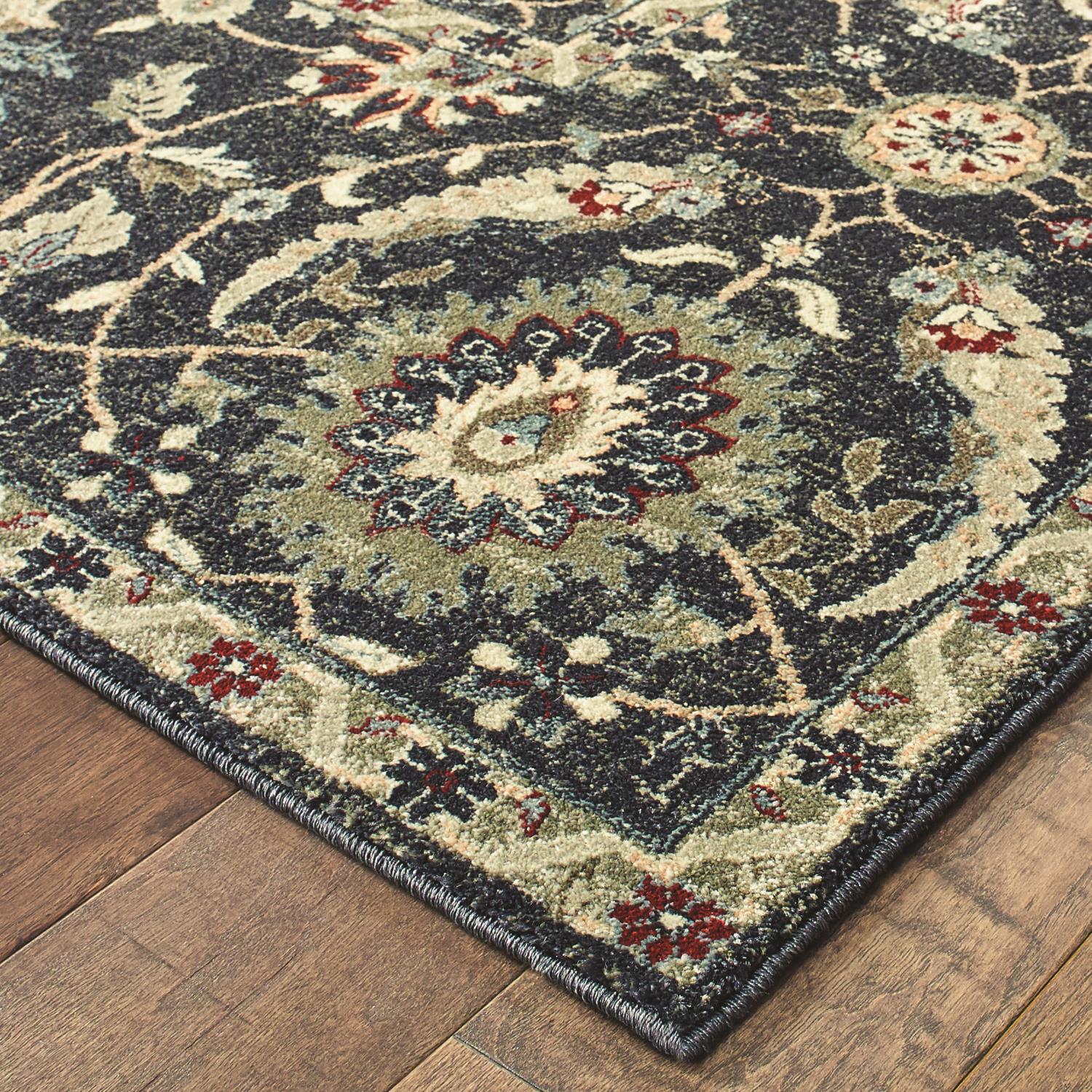 Richelieu W022K5L Floral Traditional Area Rug (6'7"X9'6")