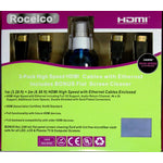 Rocelco 2-Pack HDMI Starter Kit with BONUS Flat Screen Cleaner