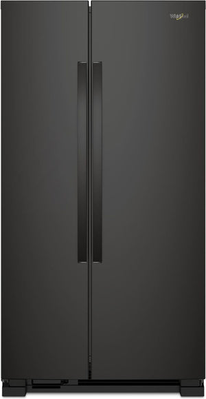 Whirlpool 33.13" 22 Cu. Ft. Black Side-by-Side Refrigerator - WRS312SNHB