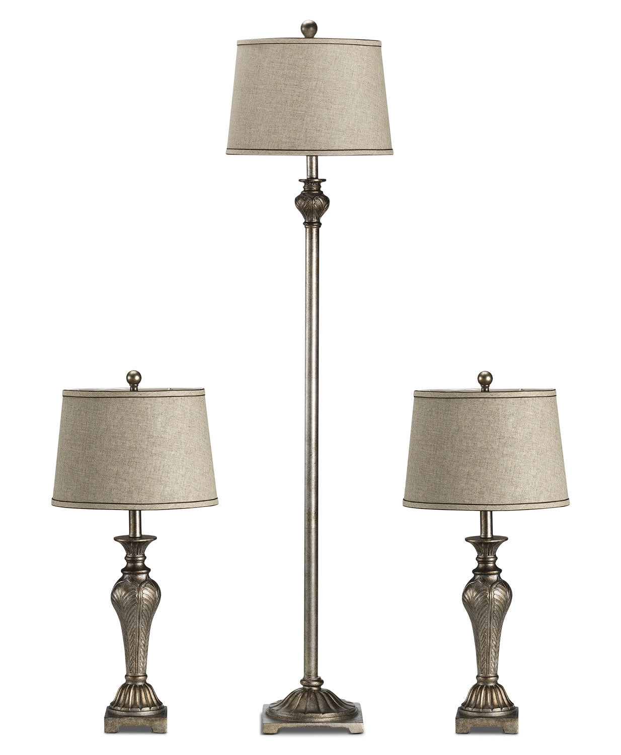 Classic Pewter 3-Pack Lamps - Bronze