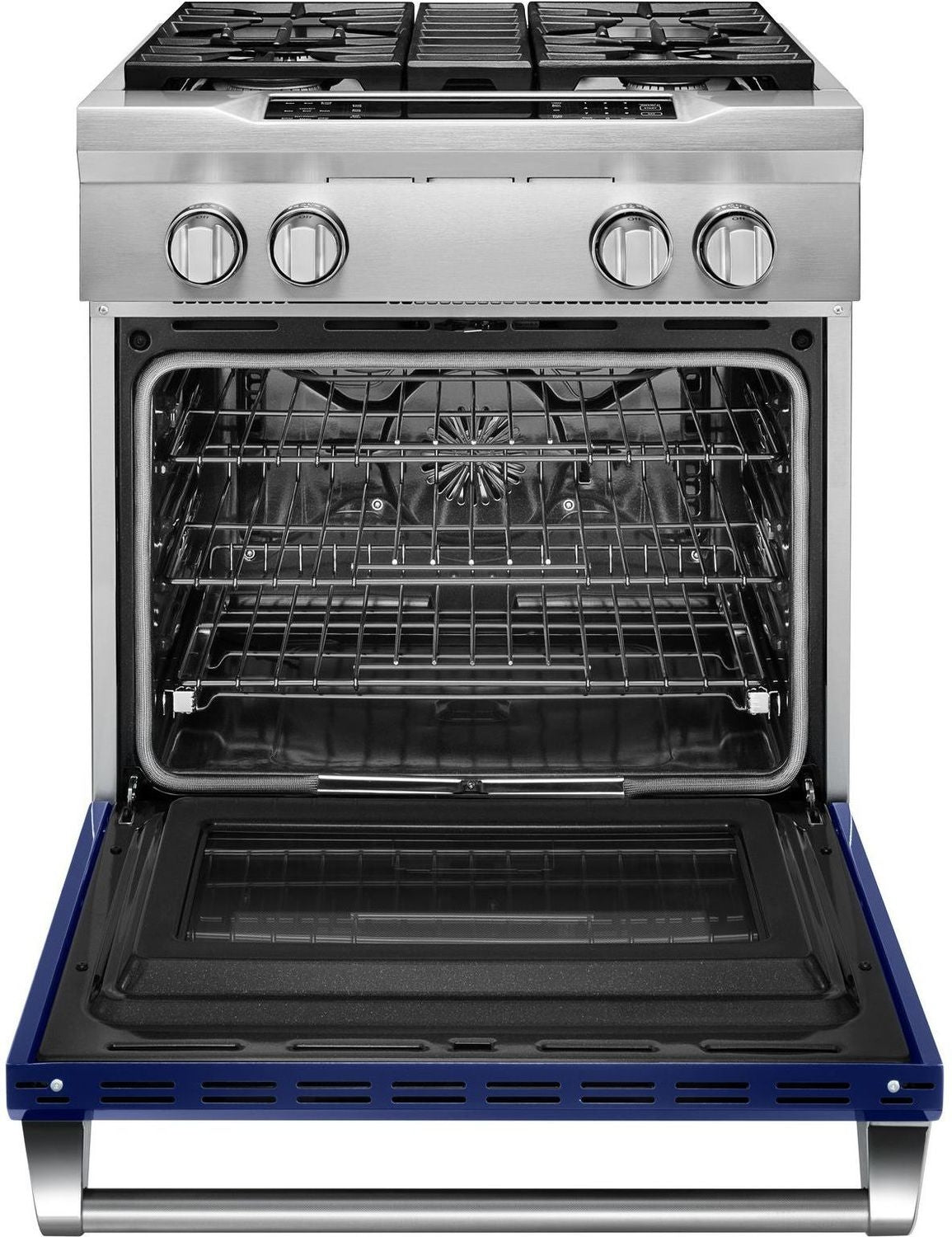 KitchenAid Cobalt Blue Slide-In Dual Fuel True Convection Range (4.1 Cu. Ft.) - KDRS407VBU