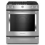 KitchenAid Stainless Steel Slide-In Dual Fuel Convection Range (7.1 Cu. Ft.) - YKSDB900ESS
