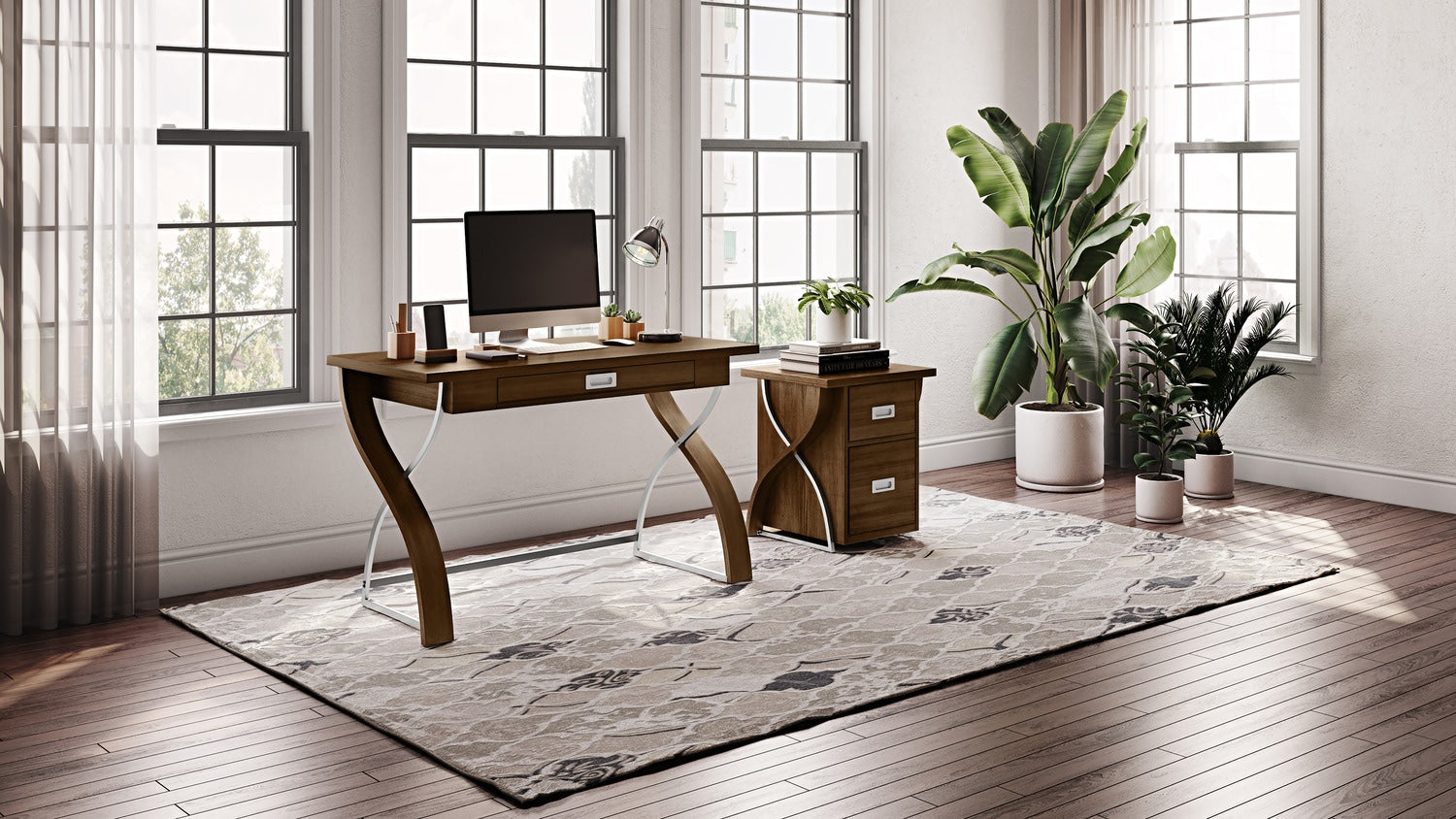 Savo Computer Desk - Brown
