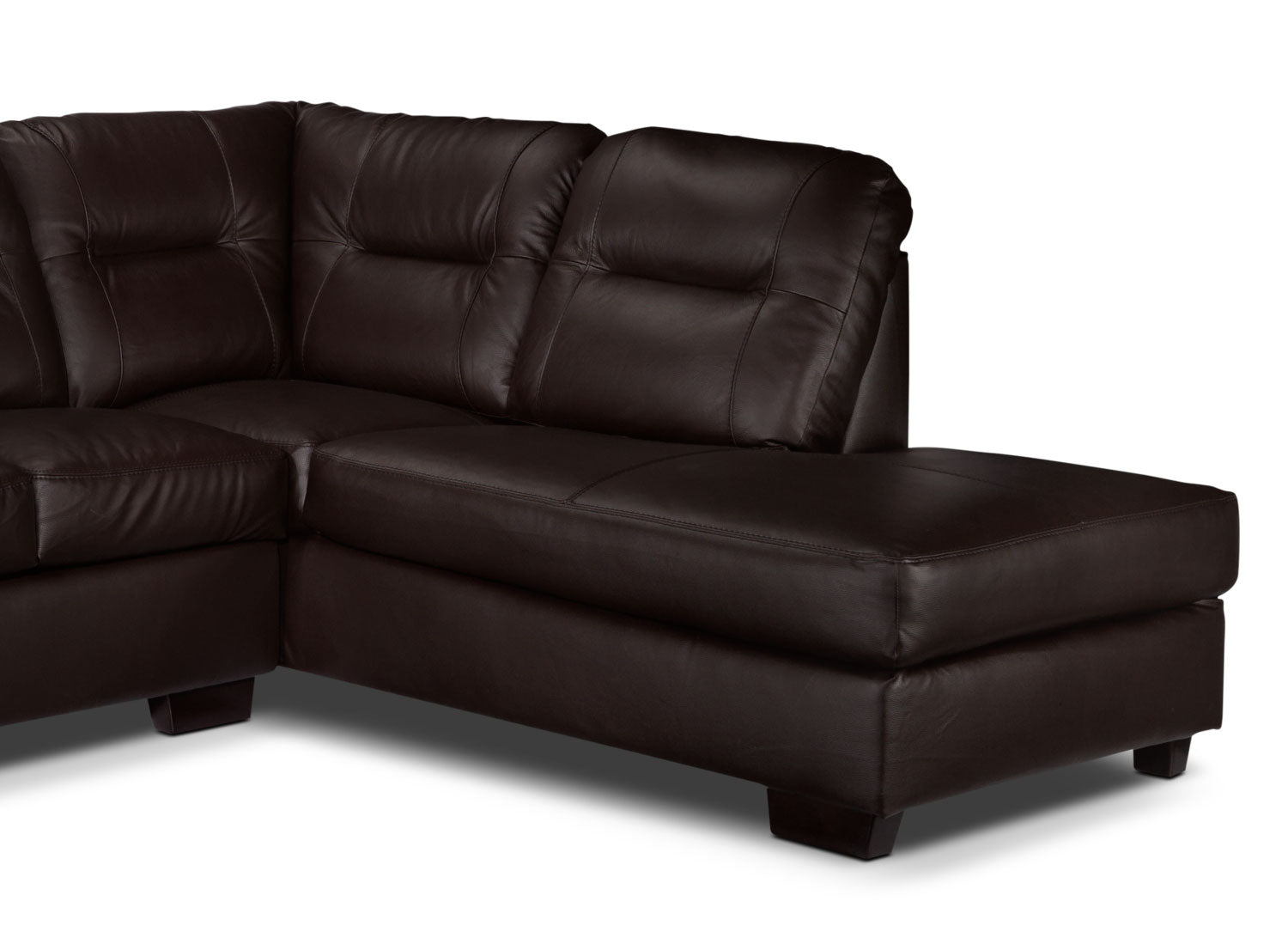 Harper 2-Piece Sectional with Right-Facing Chaise - Dark Chocolate