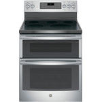 GE Stainless Steel Freestanding Electric Convection Double Oven Range (6.6 Cu. Ft.) - JCB865SJSS