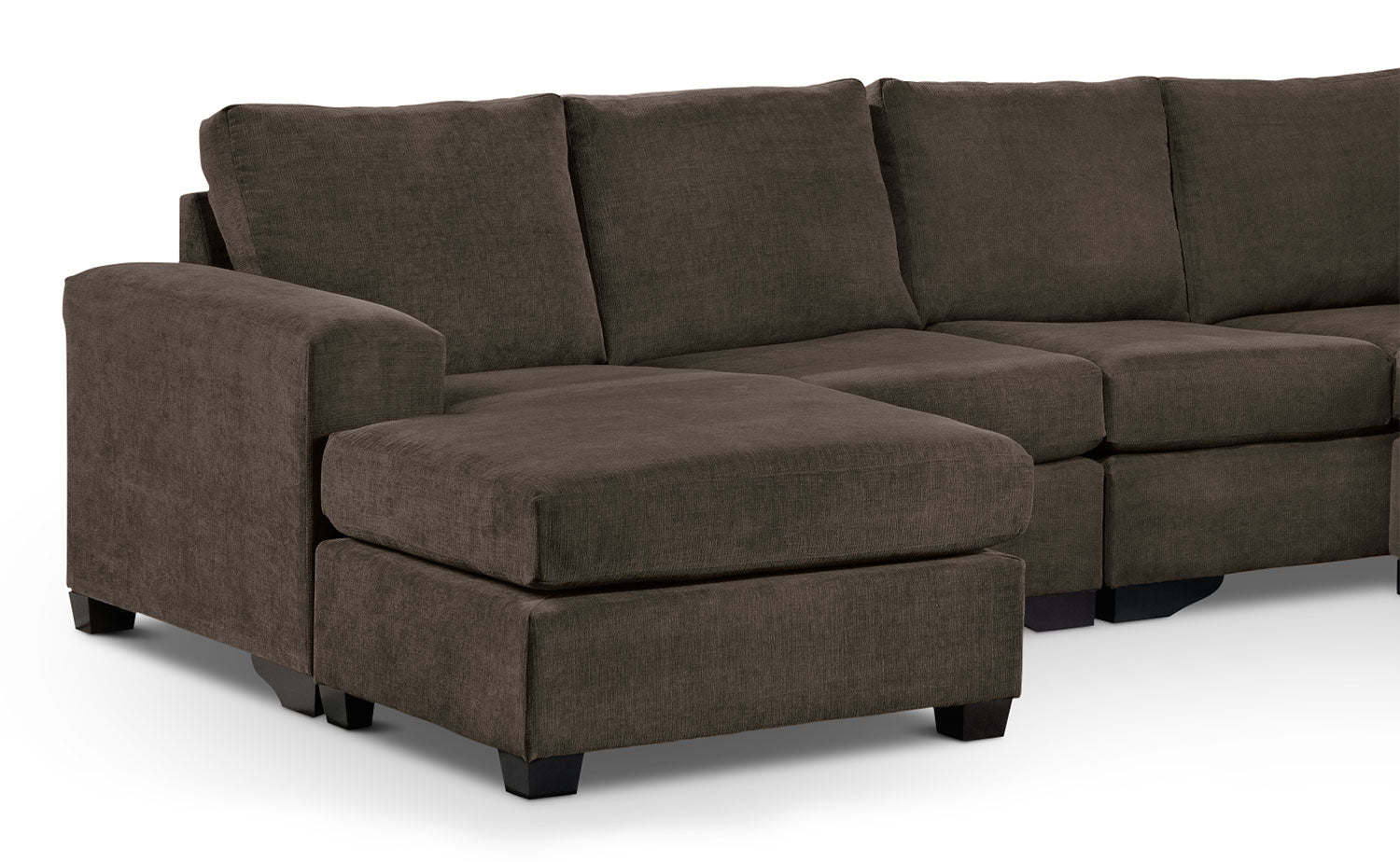 Danielle 3-Piece Sectional with Left-Facing Corner Wedge - Java