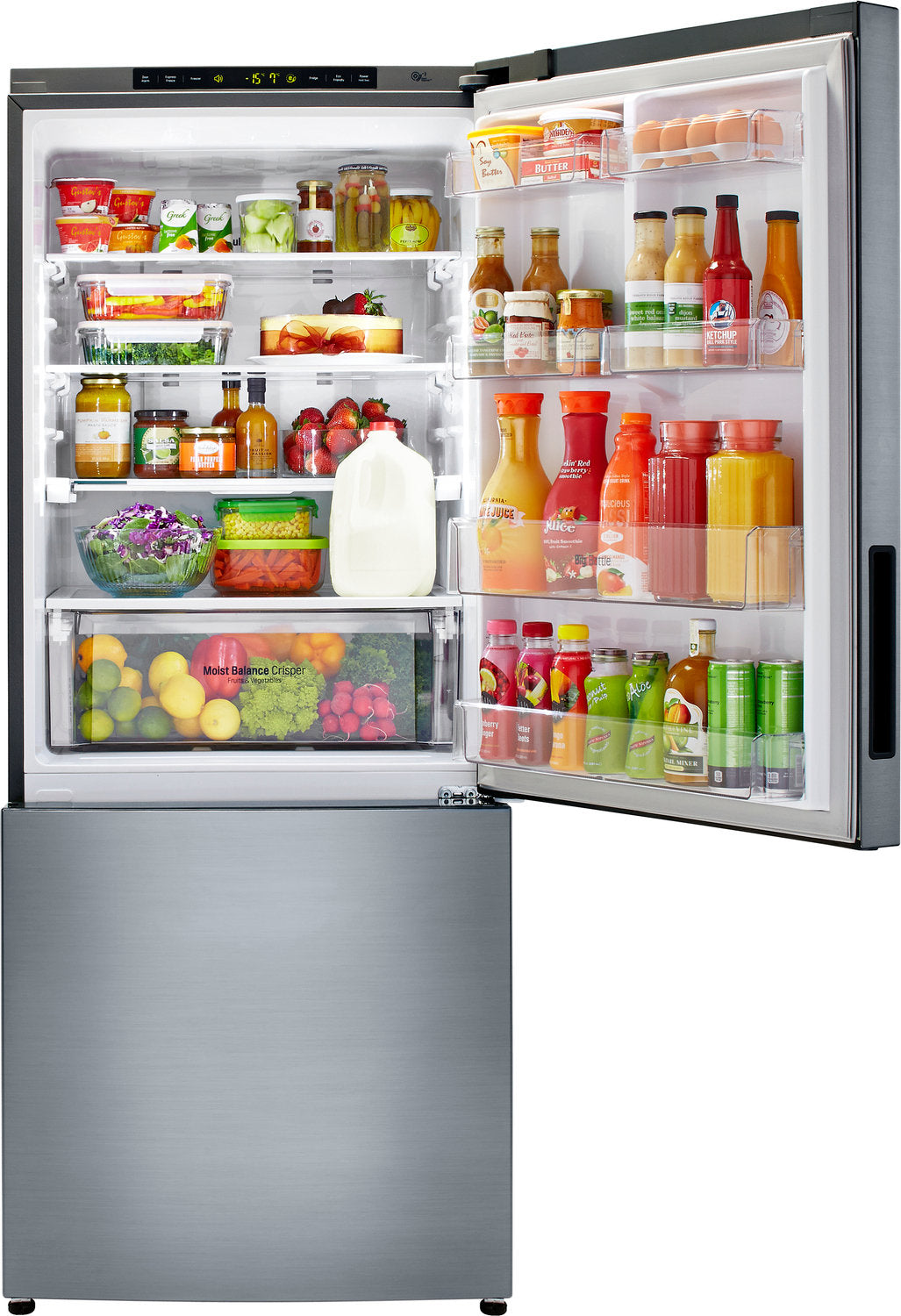 LG Appliances Platinum Silver Counter-Depth Bottom-Freezer Refrigerator (15 Cu. Ft.) - LBNC15221V