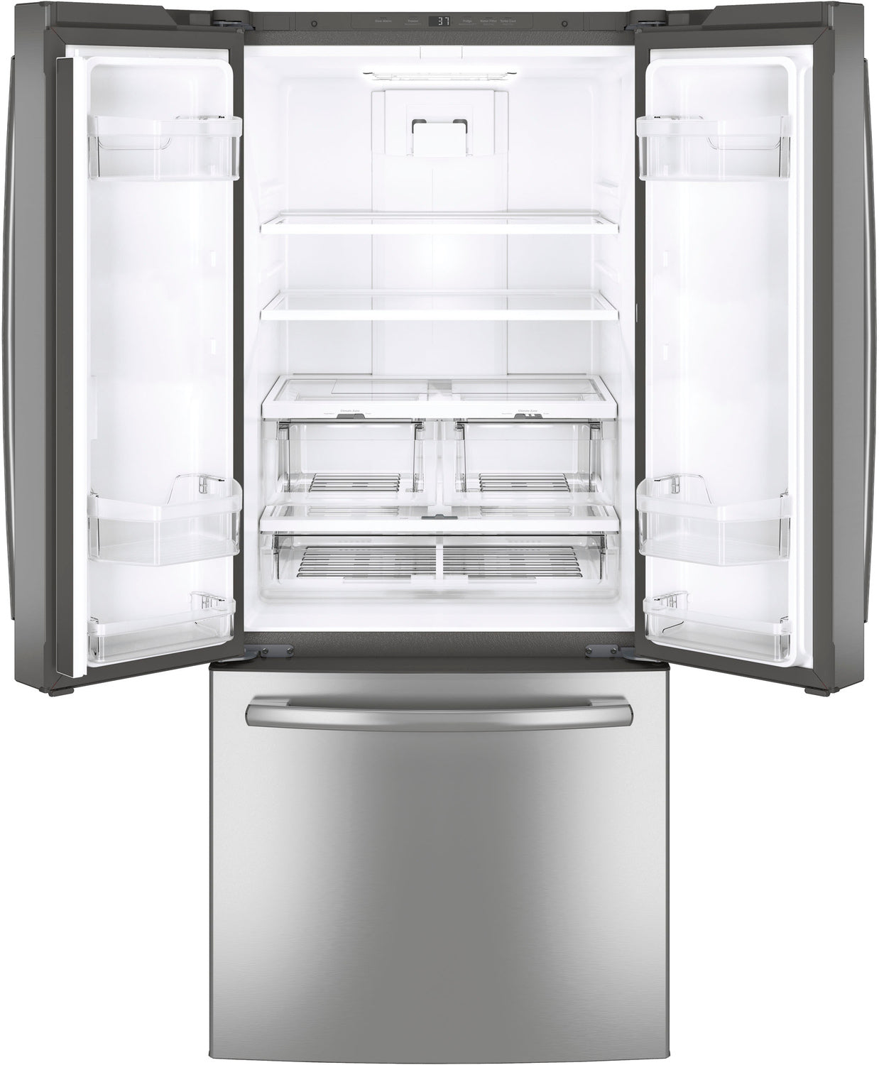 GE Stainless Steel French Door Refrigerator (20.8 Cu. Ft.) - GNE21DSKSS