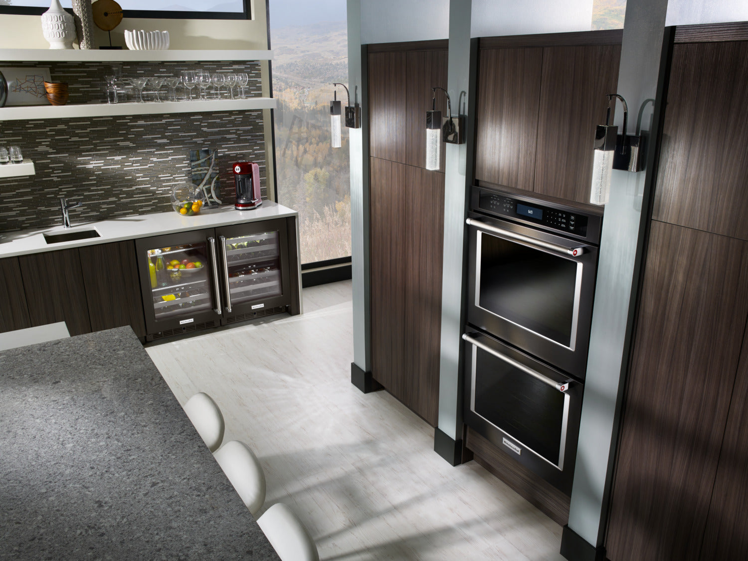 KitchenAid Black Stainless Steel Double Wall Oven (10 Cu. Ft.) - KODE500EBS