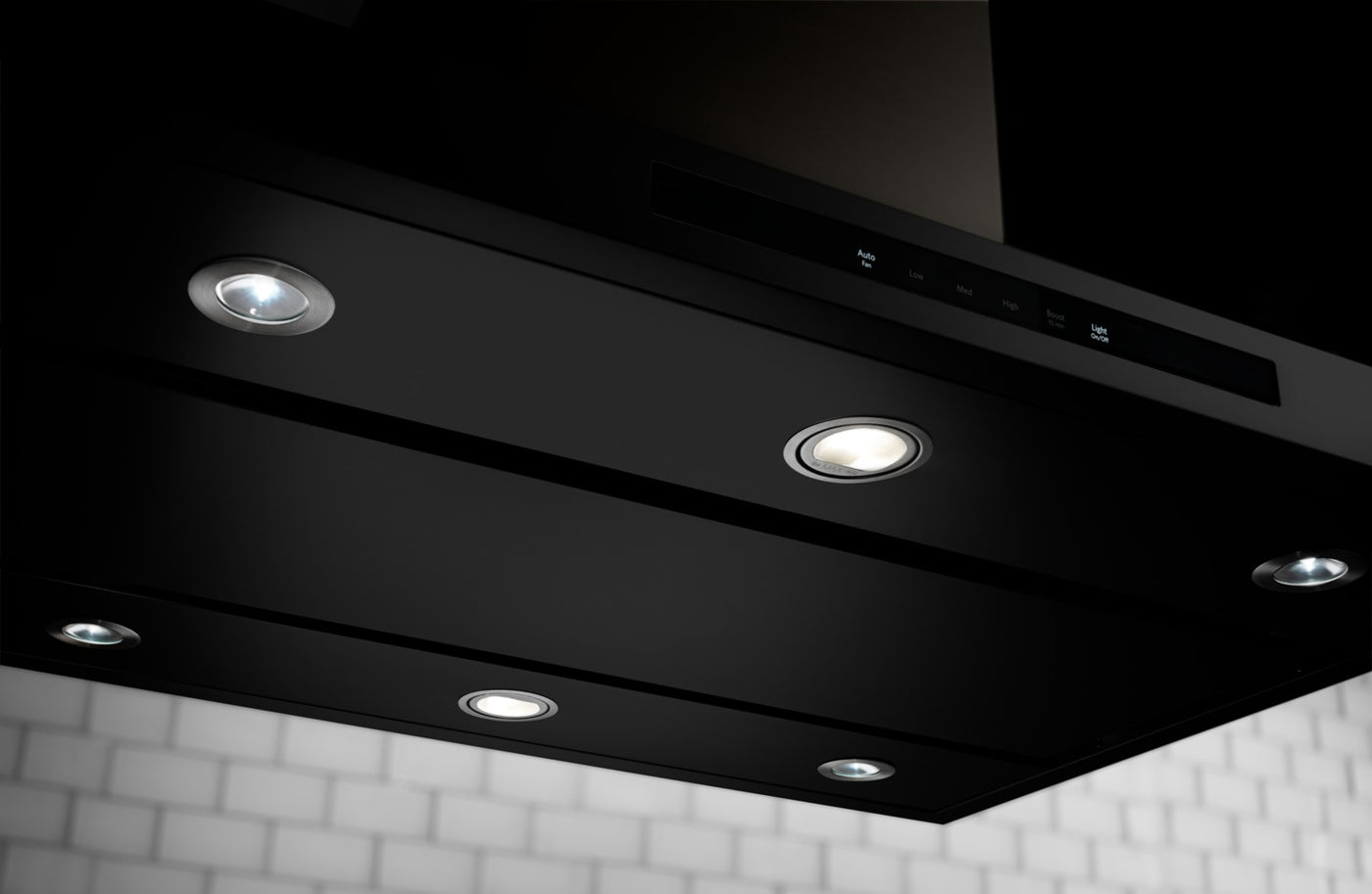 KitchenAid Black Stainless Steel 36" 600 CFM Island-Mount Canopy Range Hood - KVIB606DBS