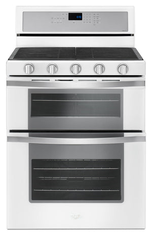 Whirlpool White Freestanding Double Gas Range (6.0 Cu. Ft.) - WGG745S0FH