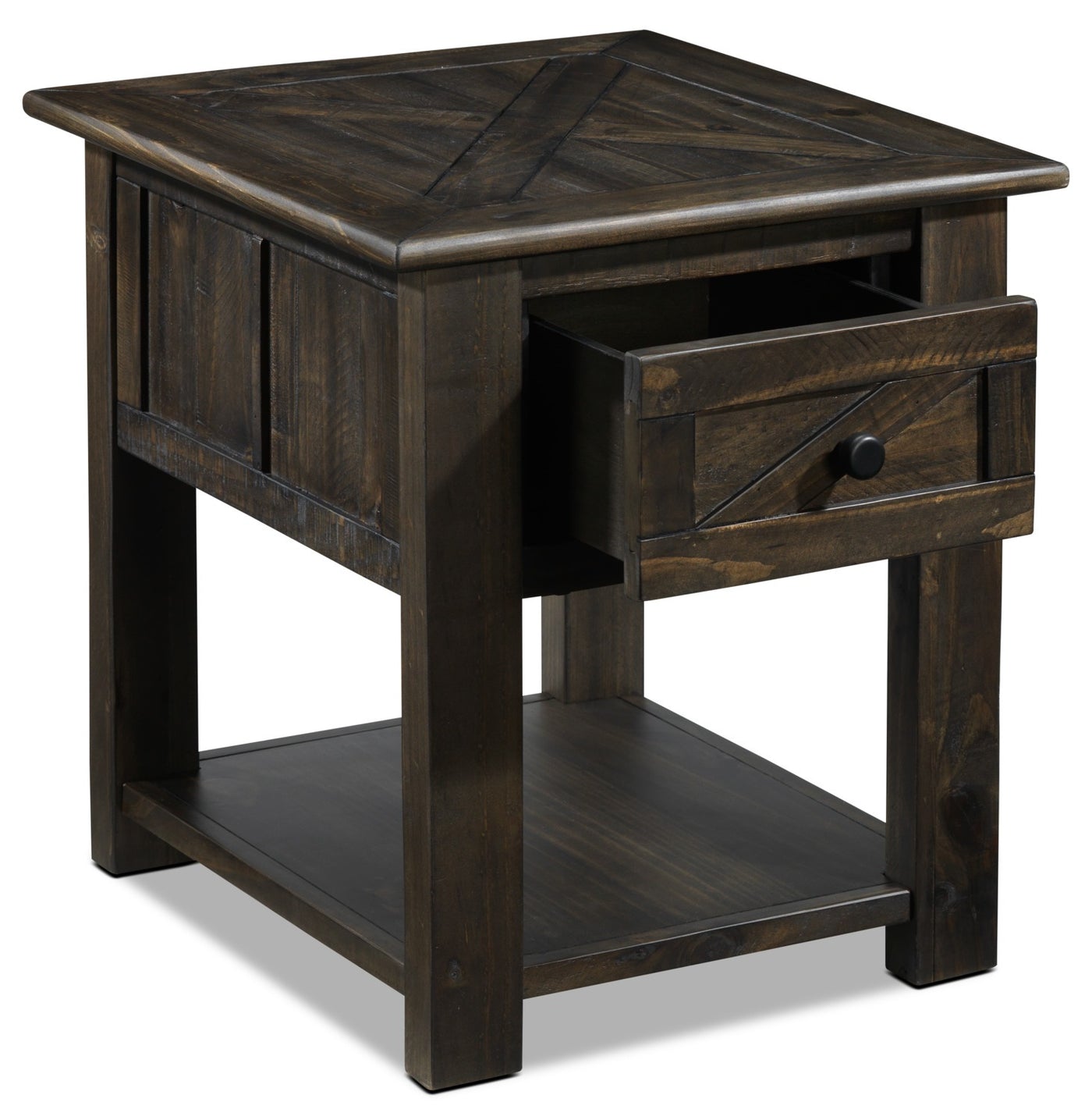 Gable End Table - Weathered Charcoal