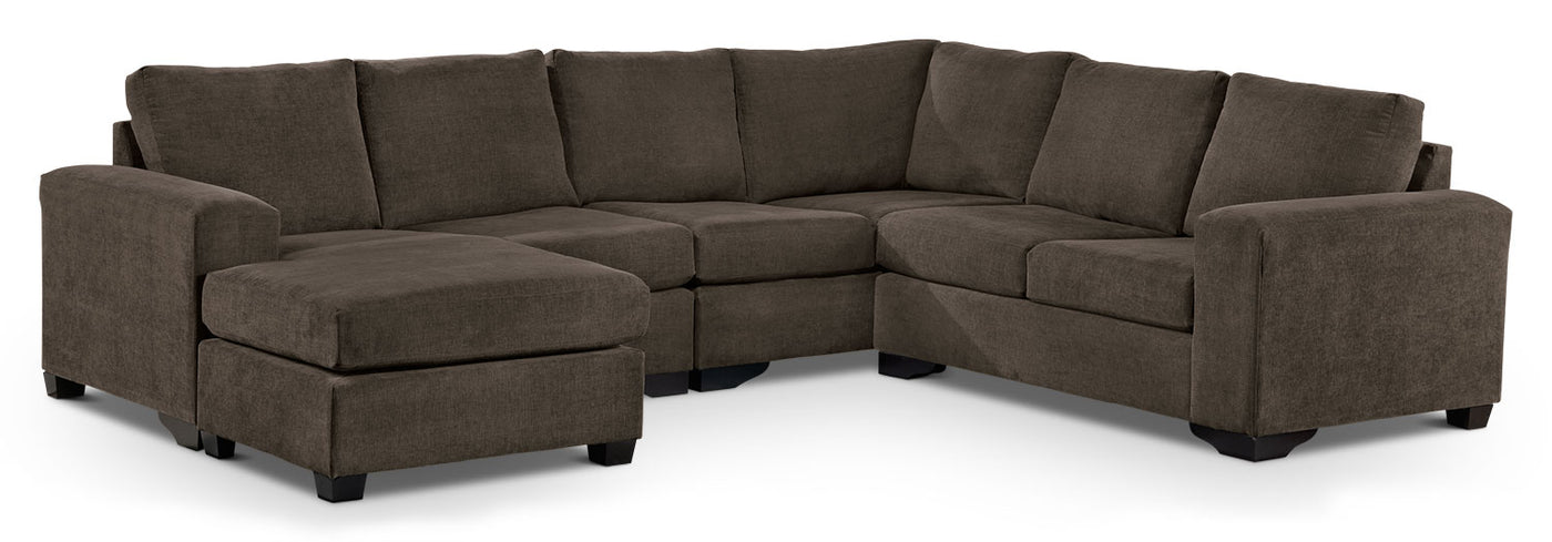 Danielle 3-Piece Sectional with Left-Facing Corner Wedge - Java