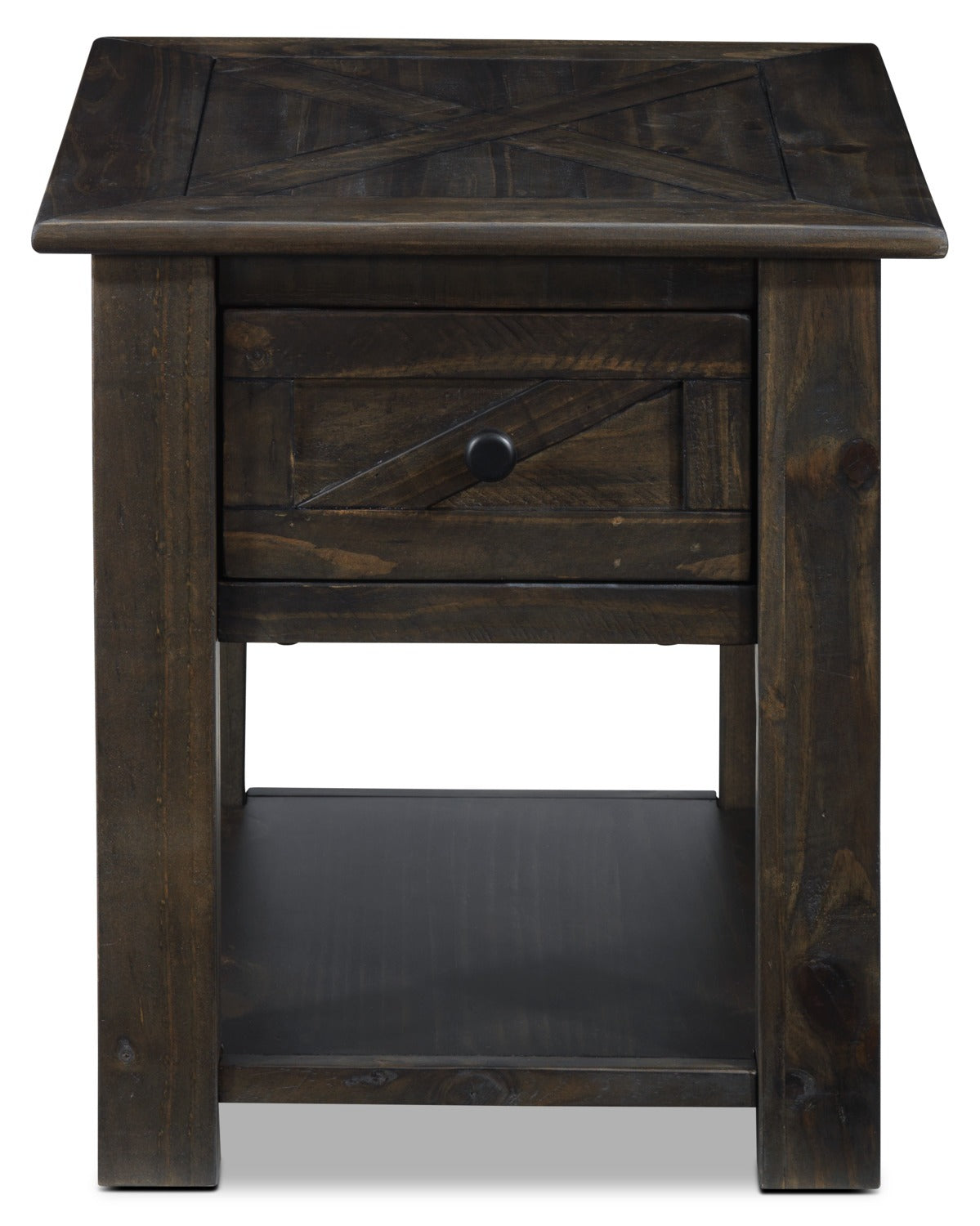 Gable 23" End Table - Weathered Charcoal