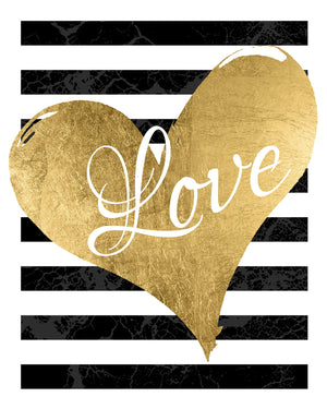 Love With Stripes Art (16" X 20")