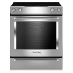 KitchenAid Stainless Steel Slide-In Electric Convection Range (6.4 Cu. Ft.) - YKSEG700ESS