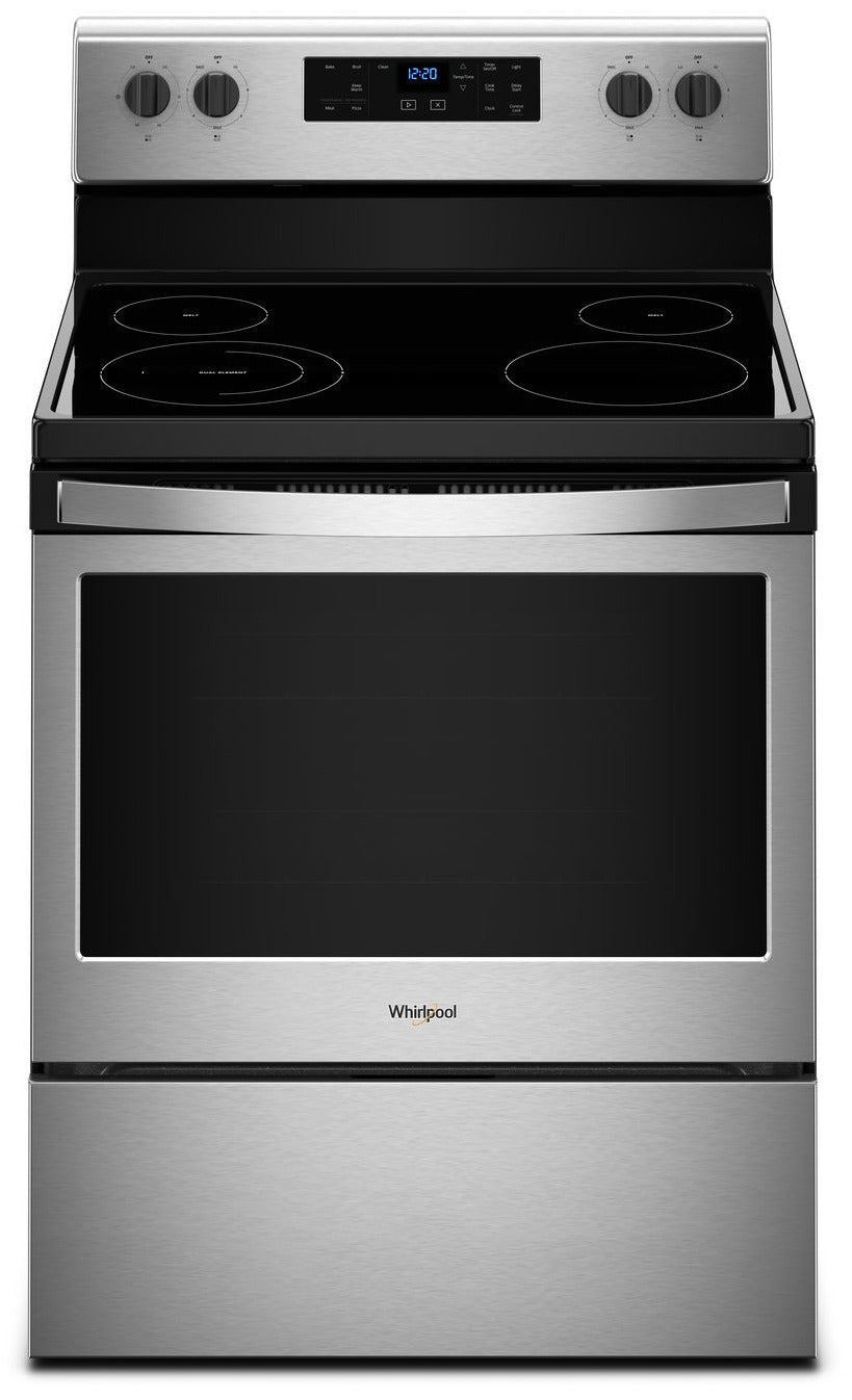 Whirlpool Black-on-Stainless Steel Freestanding Electric Range (5.3 Cu. Ft.) - YWFE510S0HS