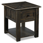 Gable 23" End Table - Weathered Charcoal