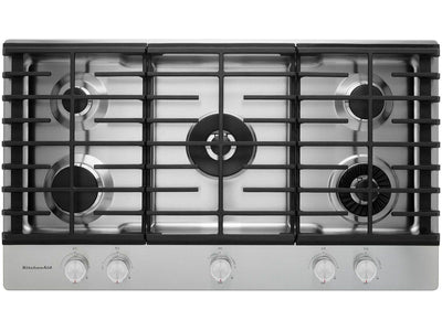 KitchenAid Stainless Steel 36" Gas Cooktop - KCGS956ESS