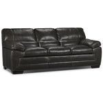 Amarillo Leather Sofa - Charcoal