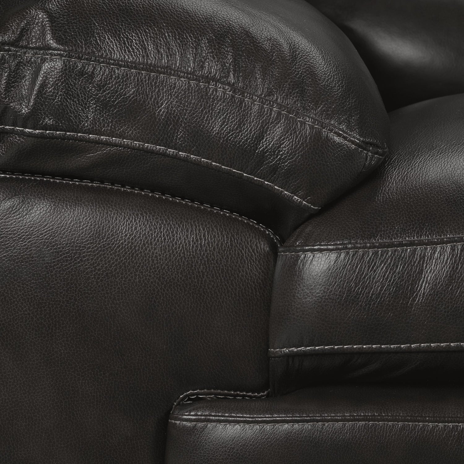 Amarillo Leather Sofa - Charcoal