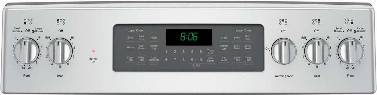 GE Stainless Steel Freestanding Electric Convection Double Oven Range (6.6 Cu. Ft.) - JCB865SJSS