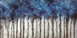 Sapphire Forest Canvas Painting (60" X 30")
