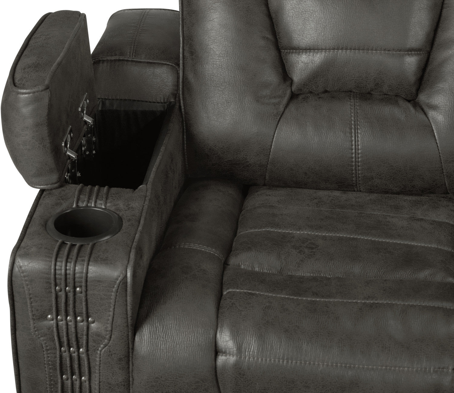 Dakota Power Reclining Loveseat - Charcoal