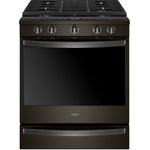 Whirlpool Black Stainless Steel Slide-In Gas True Convection Range (5.8 Cu. Ft.) - WEG750H0HV