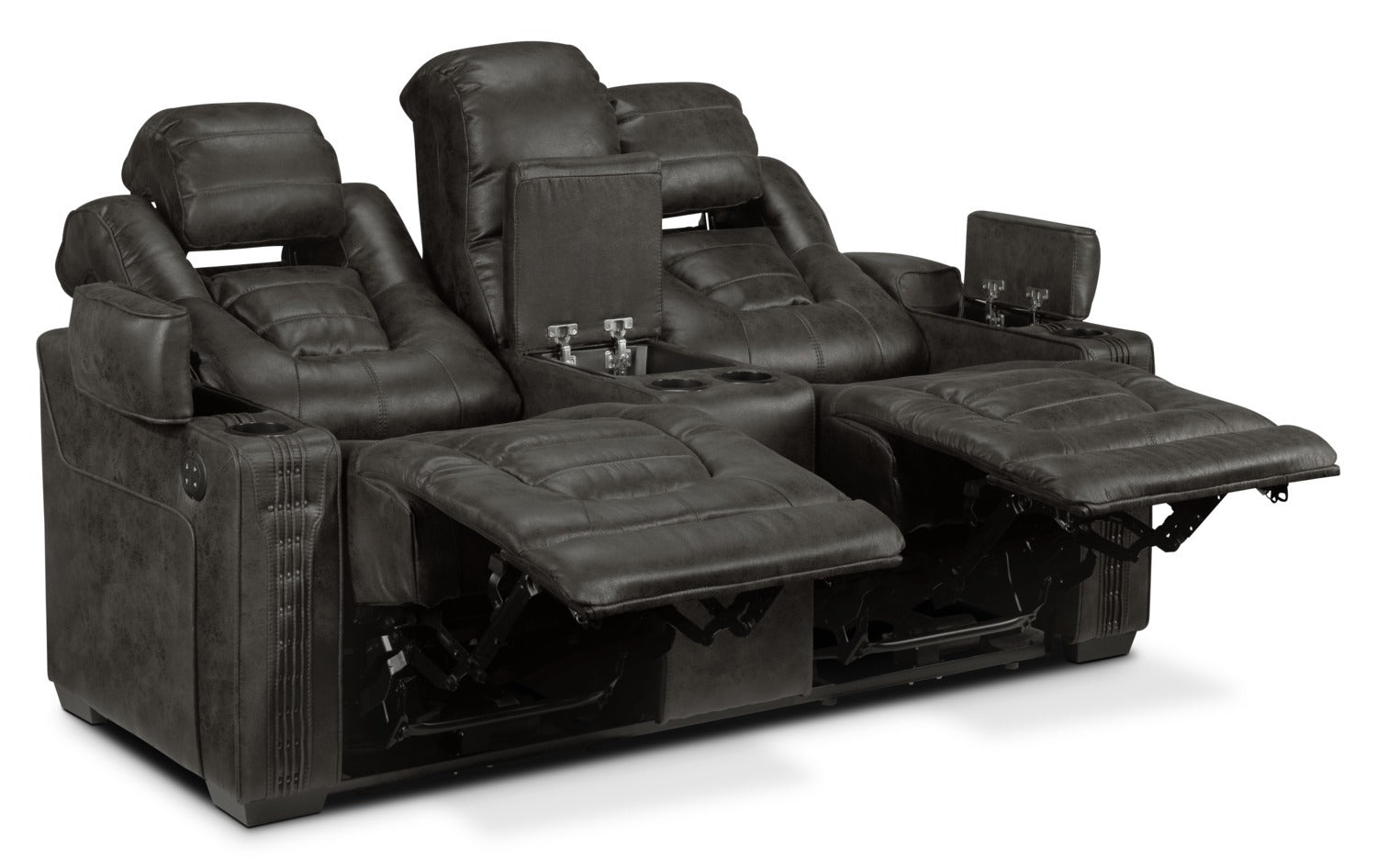 Dakota Power Reclining Loveseat - Charcoal